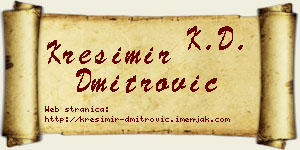 Krešimir Dmitrović vizit kartica